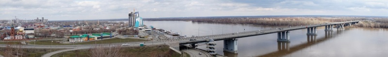 Въезд в Барнаул.Мост через Обь