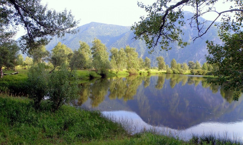 Мыс Кырсай юг Телецкого озера....